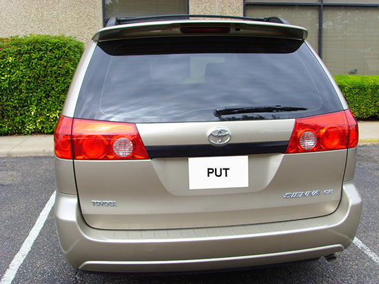 Hyper Wings Unpainted Rear Spoiler With LED Light For 2004-2010 Toyota Sienna, TY50-04C