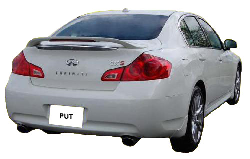 thumbnail image 2 of TSC Unpainted Primer Spoiler For Infiniti G35 4-Door 2003-2006 - 2-Post With Integrated Brake Light, Includes Hardware 2 of 2